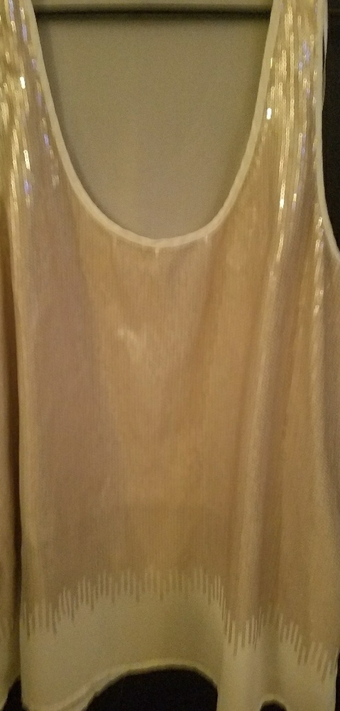 ☆H&M Gold and Silver Sequined Party Top Size 12☆